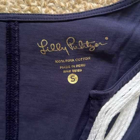 Lilly Pulitzer Navy Cotton Brewster Dress - Picture 3 of 5